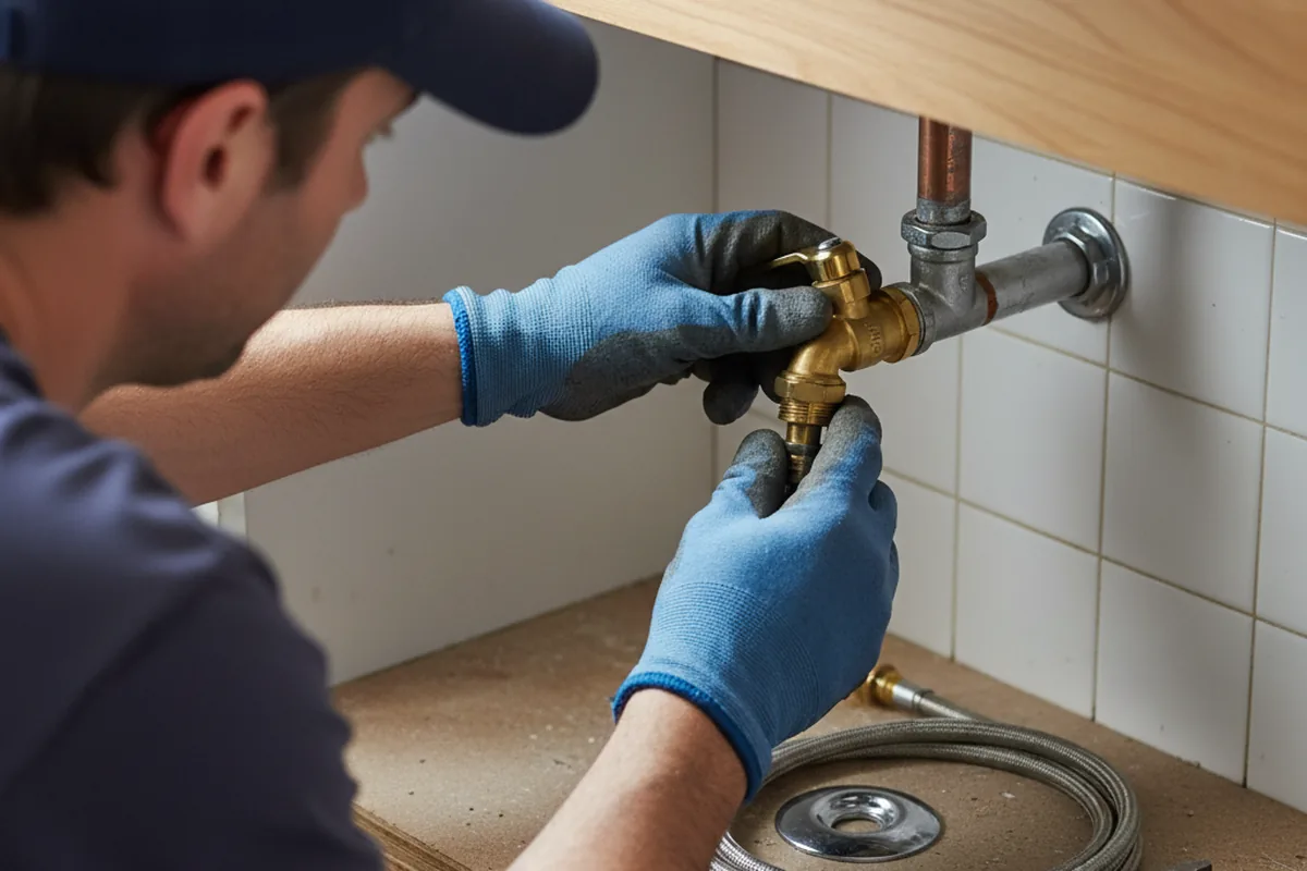 Shutoff valve and fitting work during Emergency Plumbing in Indianapolis
